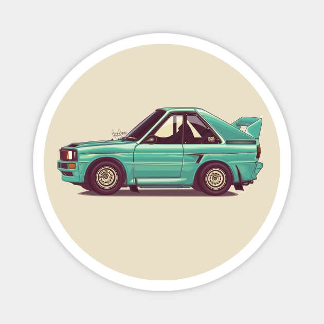 Sport S1 Rally Group B Cartoon Magnet by Mario Ramos Rally Art